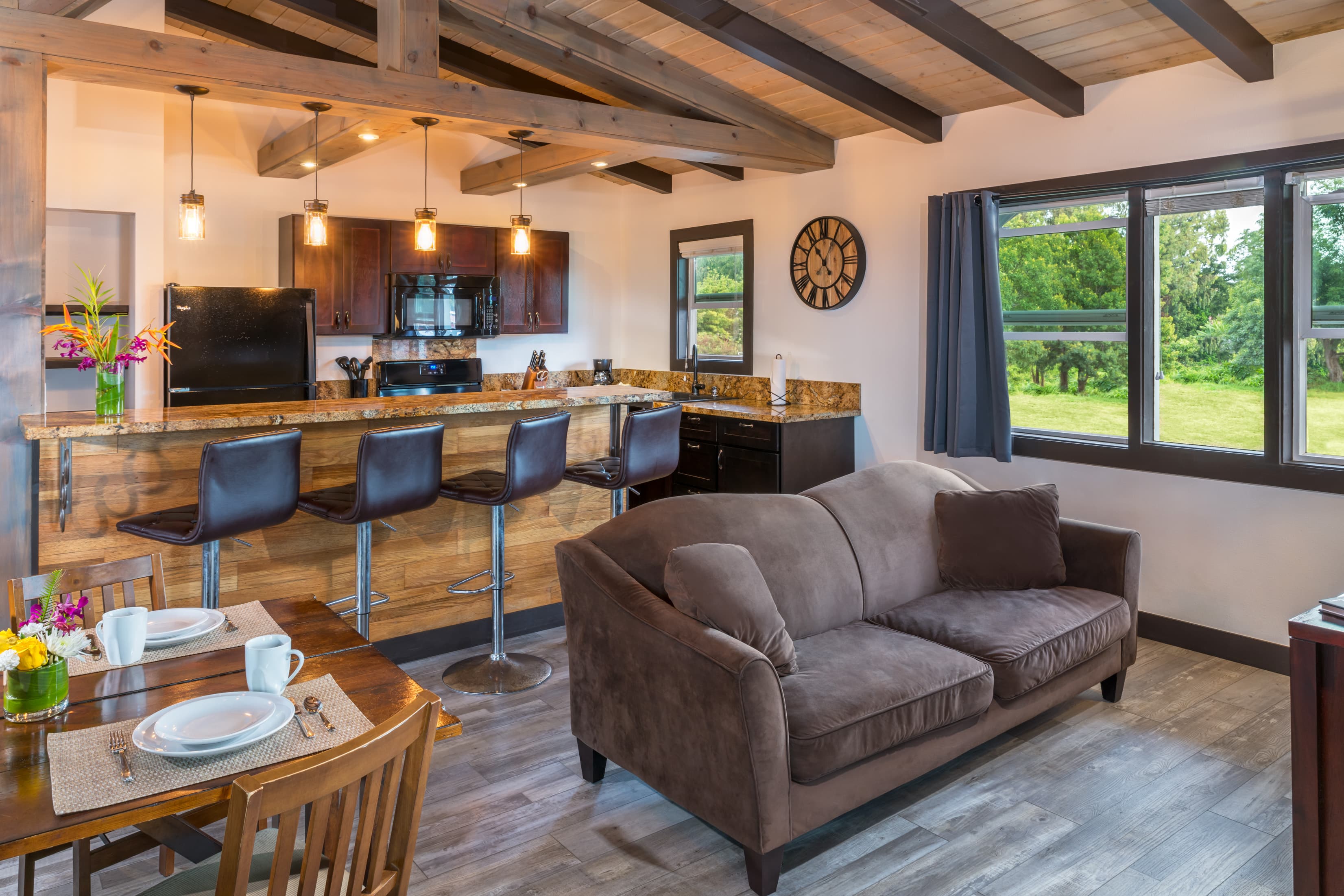 Executive Suite Two (kitchen and sofa)
