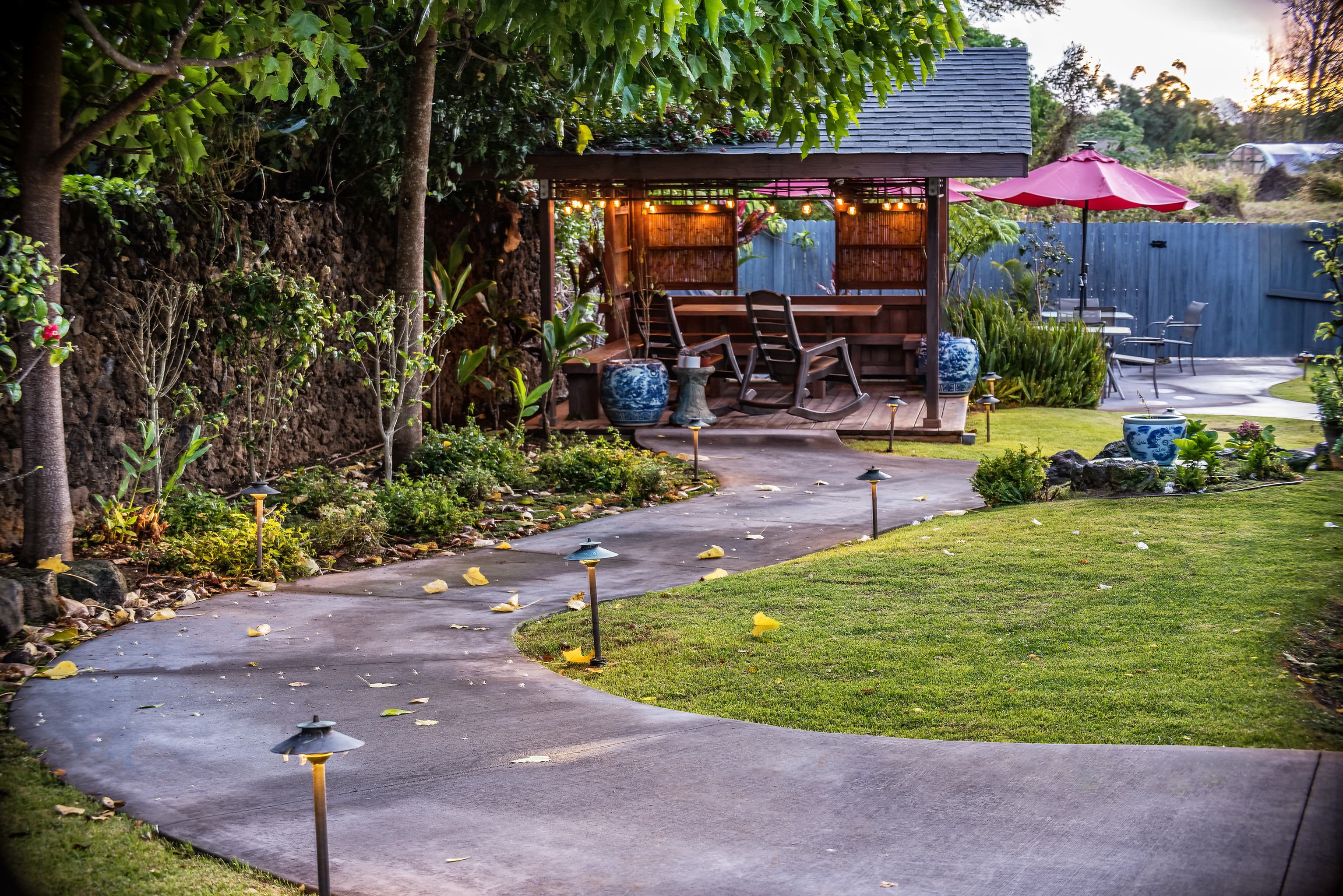 Accessible pathway to breakfast area, tea house and dining room